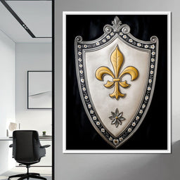 Shield of Golden Elegance Fleur De Lys - NicheCanvas
