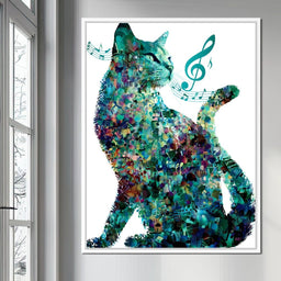 Melody Paws Neon Cat Muse - NicheCanvas