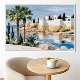 Mediterranean Seaside Citadel - NicheCanvas