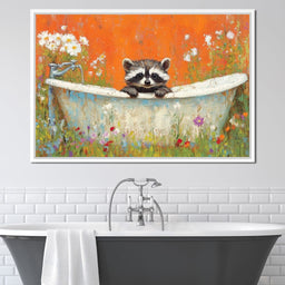 Raccoon Bath - NicheCanvas
