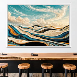 Marble Waves at Dawn - TooplesArt - NicheCanvas