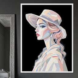 Lady in Pastels - TooplesArt - NicheCanvas