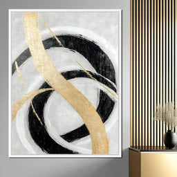 Golden Elegance Spirals - NicheCanvas