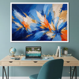 Cobalt Flowerstorm - TooplesArt - NicheCanvas