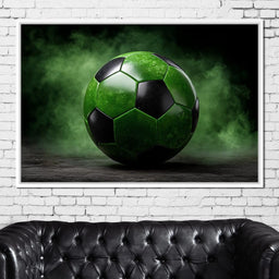 Emerald Soccer Ball Eclipse - NicheCanvas