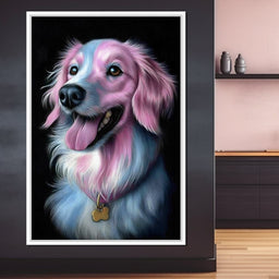 Pink & Blue Golden - NicheCanvas