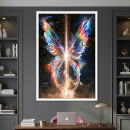 Radiant Genesis of Cosmic Wings - NicheCanvas