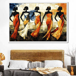 Graceful Dance of Silhouettes - NicheCanvas