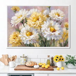 Golden Daisy Garden Glow - NicheCanvas