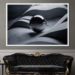 Black Mirror Sphere - TooplesArt - NicheCanvas
