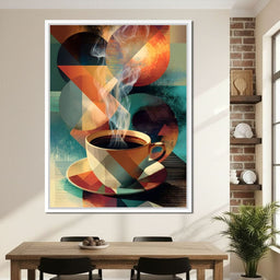 Geometric Morning Steam Ritual - NicheCanvas