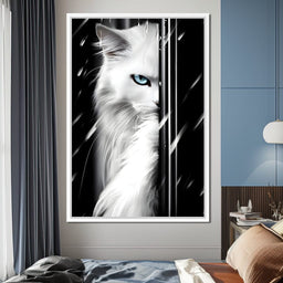 Feline Elegance in Monochrome - NicheCanvas