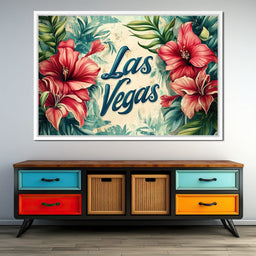Hibiscus Oasis in Vegas - NicheCanvas
