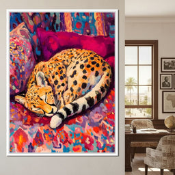 Vivid Safari Dreaming Cheetah - NicheCanvas