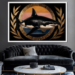 Gilded Shark Triumph Halo - NicheCanvas