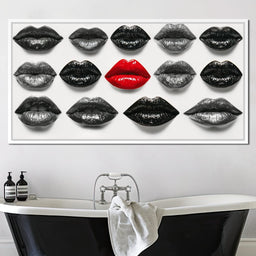 Breaking The Monotone Rhythm Red Lips - NicheCanvas