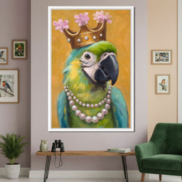 Regal Parrot Pearl Crowned - NicheCanvas