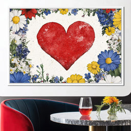 Floral Heart Harmony - NicheCanvas