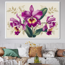 Royal Orchid Botanical Study - NicheCanvas