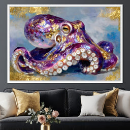 Gilded Violet Octopus Dream - NicheCanvas