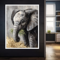 Gentle Giant Elephant Portrait - NicheCanvas