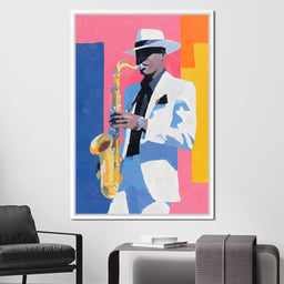 Vibrant Jazz Sax Soloist Style - NicheCanvas