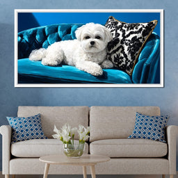 Plush Paws on Teal Dreams - NicheCanvas