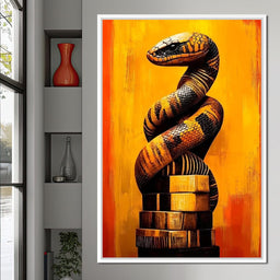 Coiled Majesty on Sunlit Tower - NicheCanvas