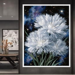 Starlit White Mum Bouquet - NicheCanvas