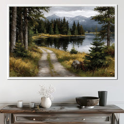 Alpine Lake Forest Pathway - NicheCanvas
