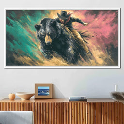 Wild Frontier Bearback Rider Fury - NicheCanvas