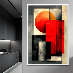 Geometric Dawn Fusion - NicheCanvas