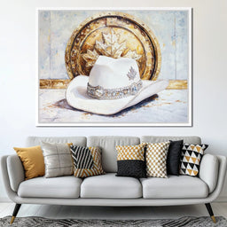 Maple Leaf Cowbow Hat Elegance - NicheCanvas