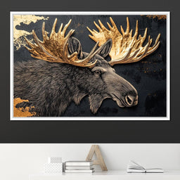 Golden Majesty Among Leaves - NicheCanvas