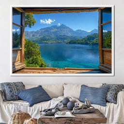 Lakeside Serenity Vista - NicheCanvas