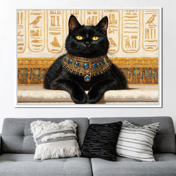 Egyptian Feline Elegance - NicheCanvas