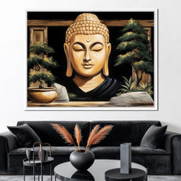 Golden Tranquility Oasis - NicheCanvas