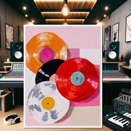 Retro Vinyl Color Spin Dance - NicheCanvas