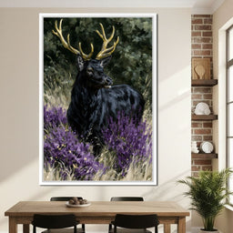 Black Deer Of Wild Fields - NicheCanvas