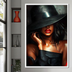 Dark Allure Under the Brim - NicheCanvas