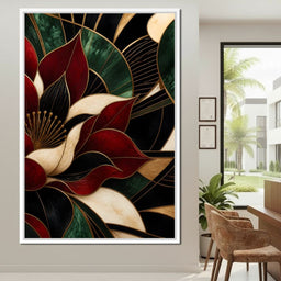 Gilded Petal Geometry - NicheCanvas