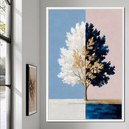 Balanced Seasons Tree Reflection - NicheCanvas