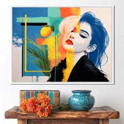 Vivid Citrus Pop Portrait Muse - NicheCanvas