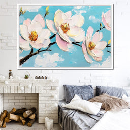 Magnolia Blossom Skyward - NicheCanvas