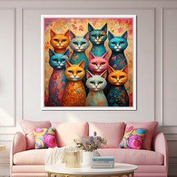 Cat Kaleidoscope - TooplesArt - NicheCanvas