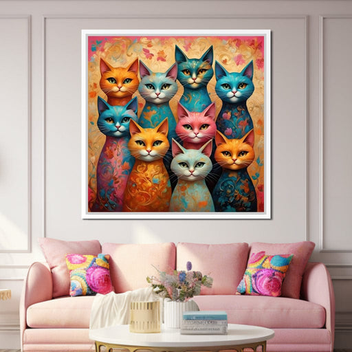 Cat Kaleidoscope - TooplesArt Canvas Print