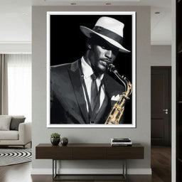 Midnight Jazz Saxophone Groove - NicheCanvas