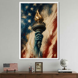 Liberty Igniting The Storm - NicheCanvas
