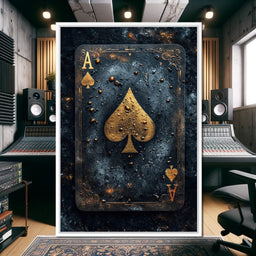 Golden Ace of Cosmic Dust - NicheCanvas