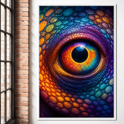Prismatic Vision of the Ancient Reptile - NicheCanvas